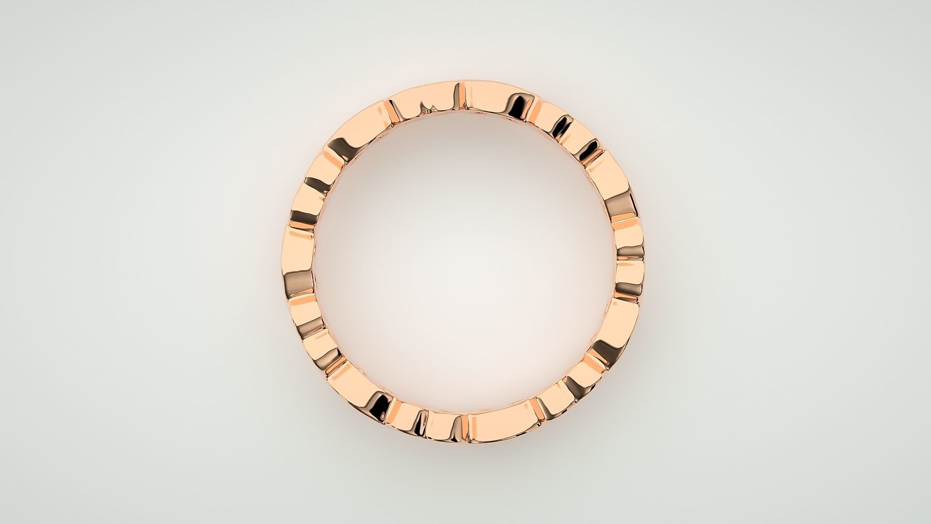 Eternity Band Diamond Ring 3dm stl render detail 3D print model_1