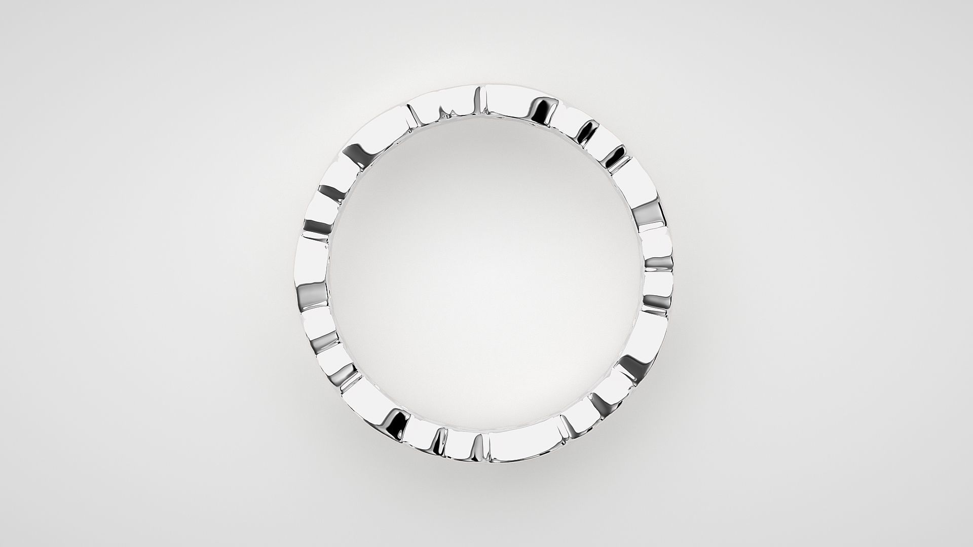 Eternity Band Diamond Ring 3dm stl render detail 3D print model_5