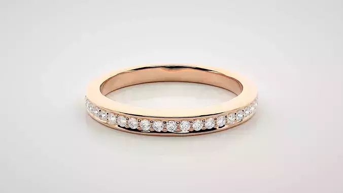 Eternity Band Diamond Ring 3dm stl render detail 3D print model