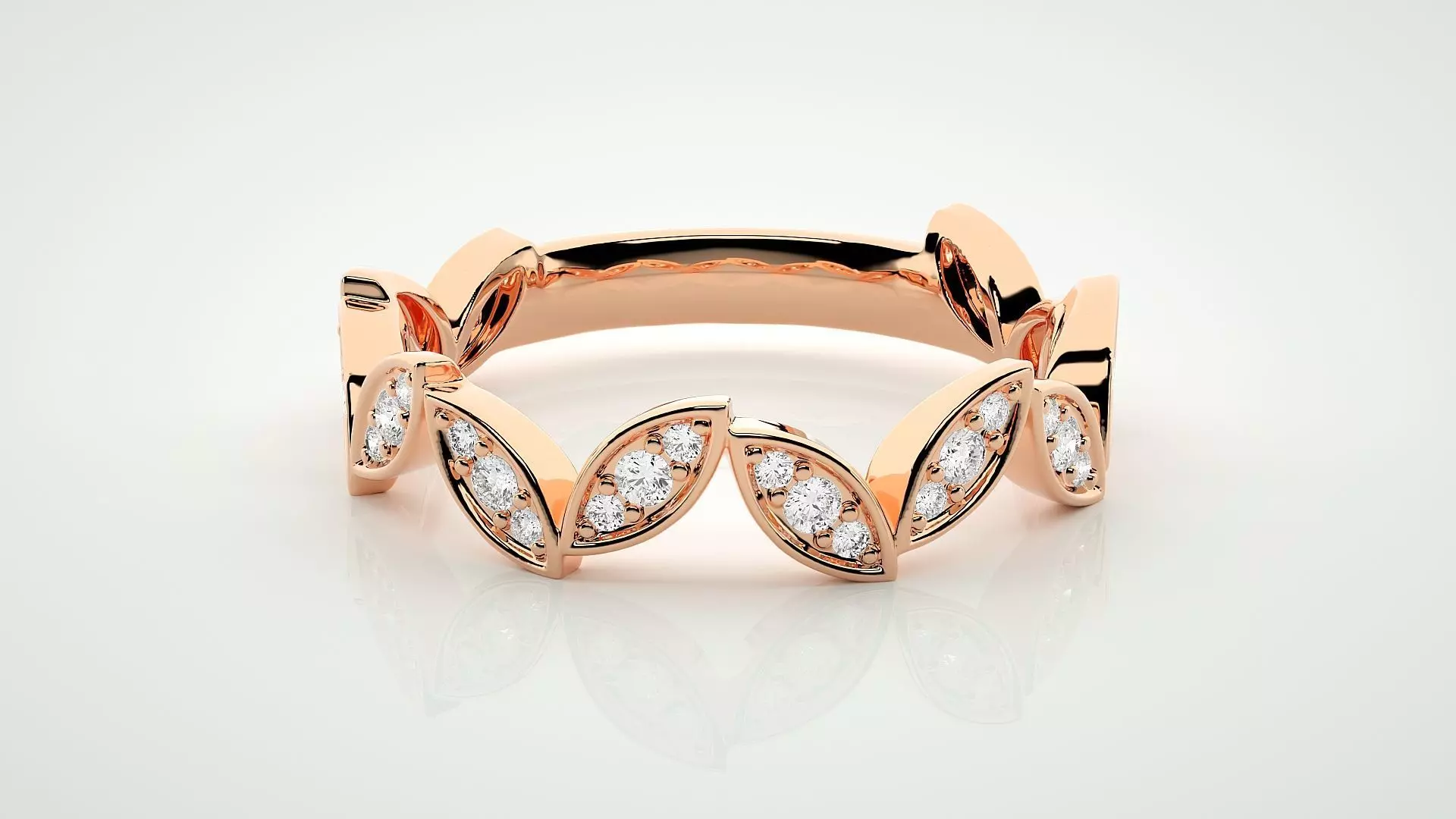 Eternity Band Diamond Ring 3dm stl render detail 3D print model_0