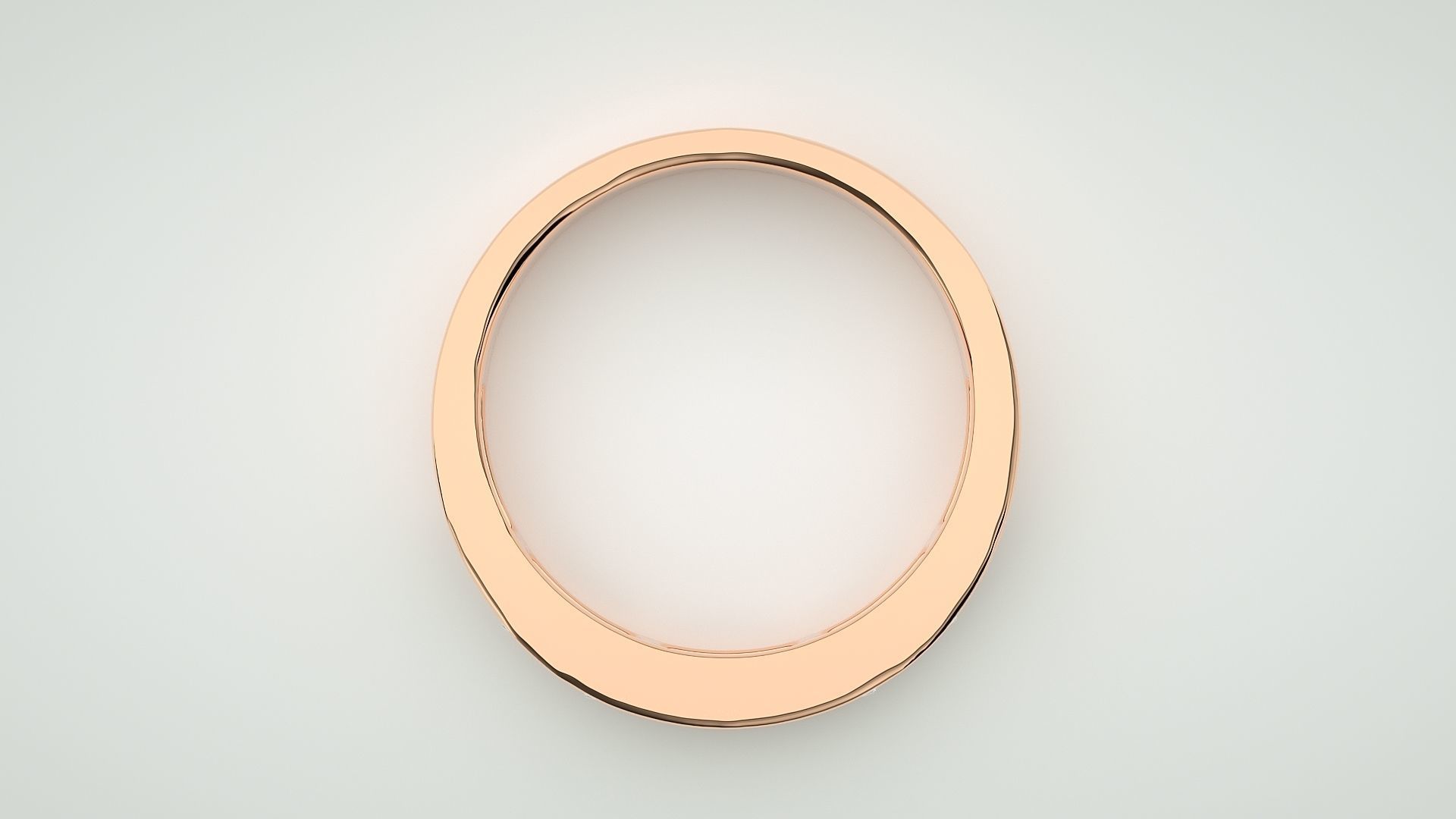 Baguette Eternity Band Diamond Ring 3dm stl render detail 3D print model_1