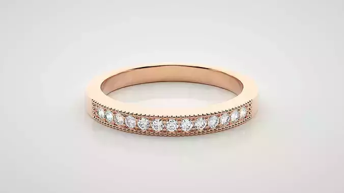 Eternity Band Diamond Ring 3dm stl render detail