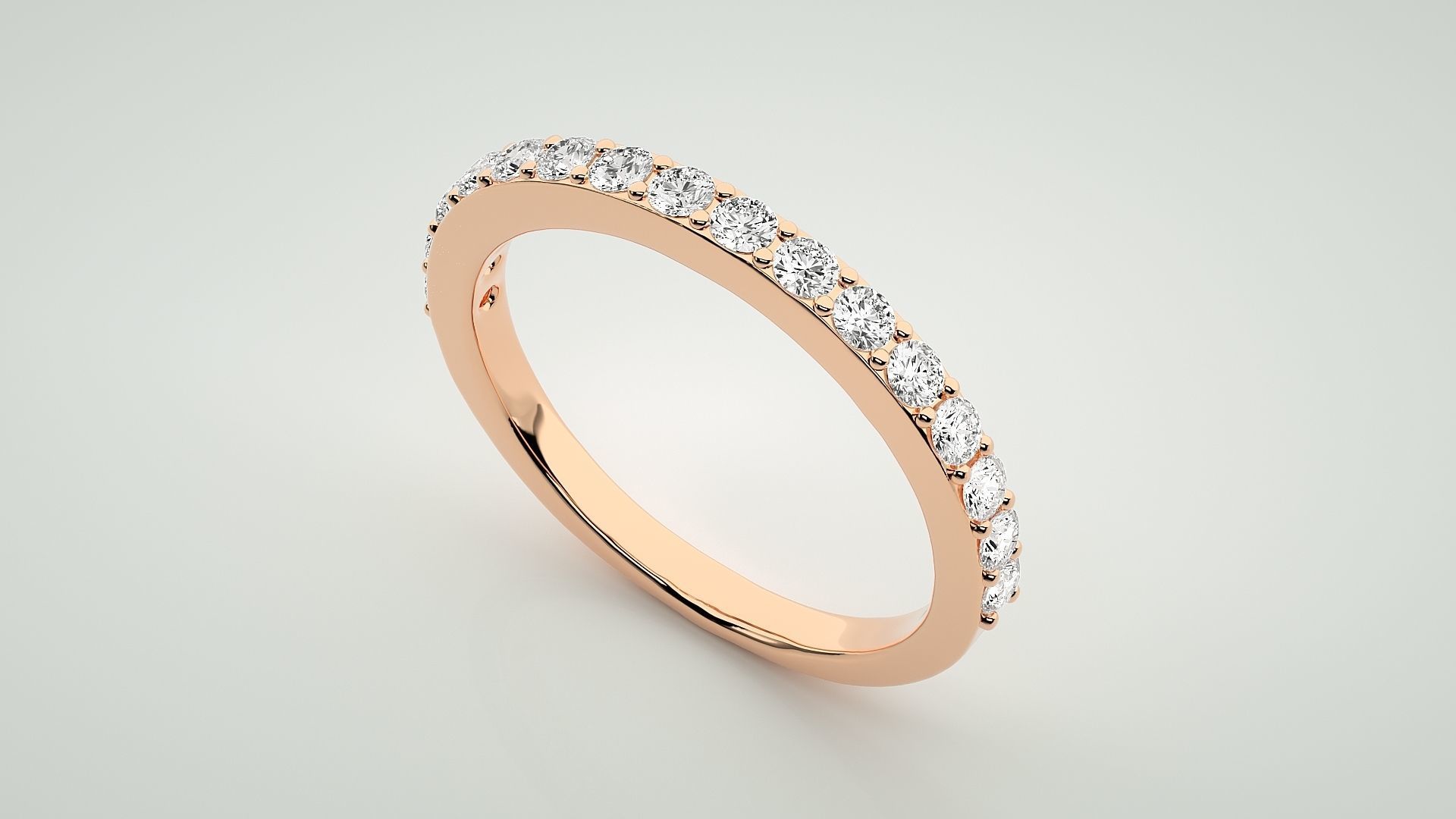Eternity Band Diamond Ring 3dm stl render detail 3D print model_2