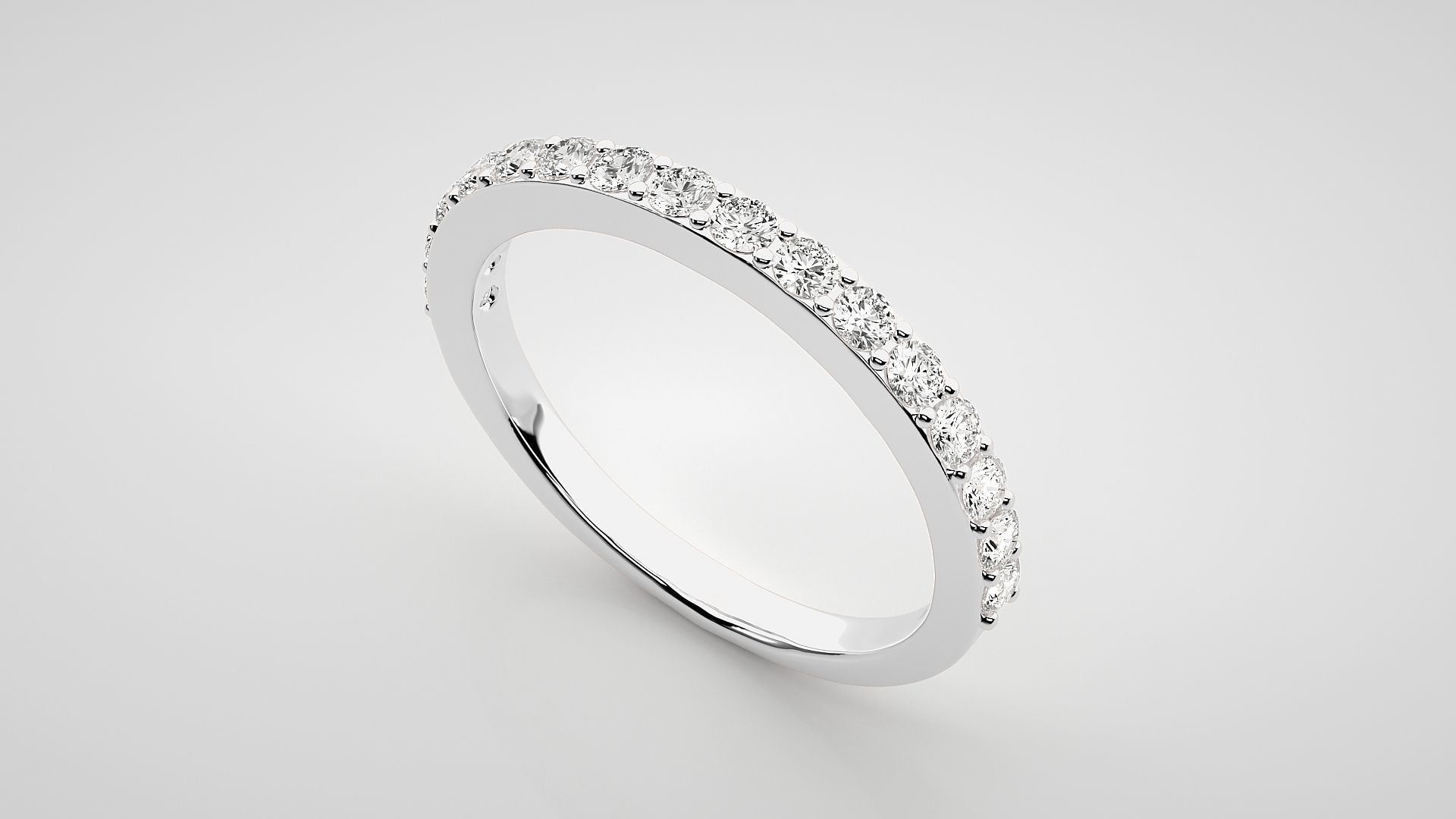 Eternity Band Diamond Ring 3dm stl render detail 3D print model_6