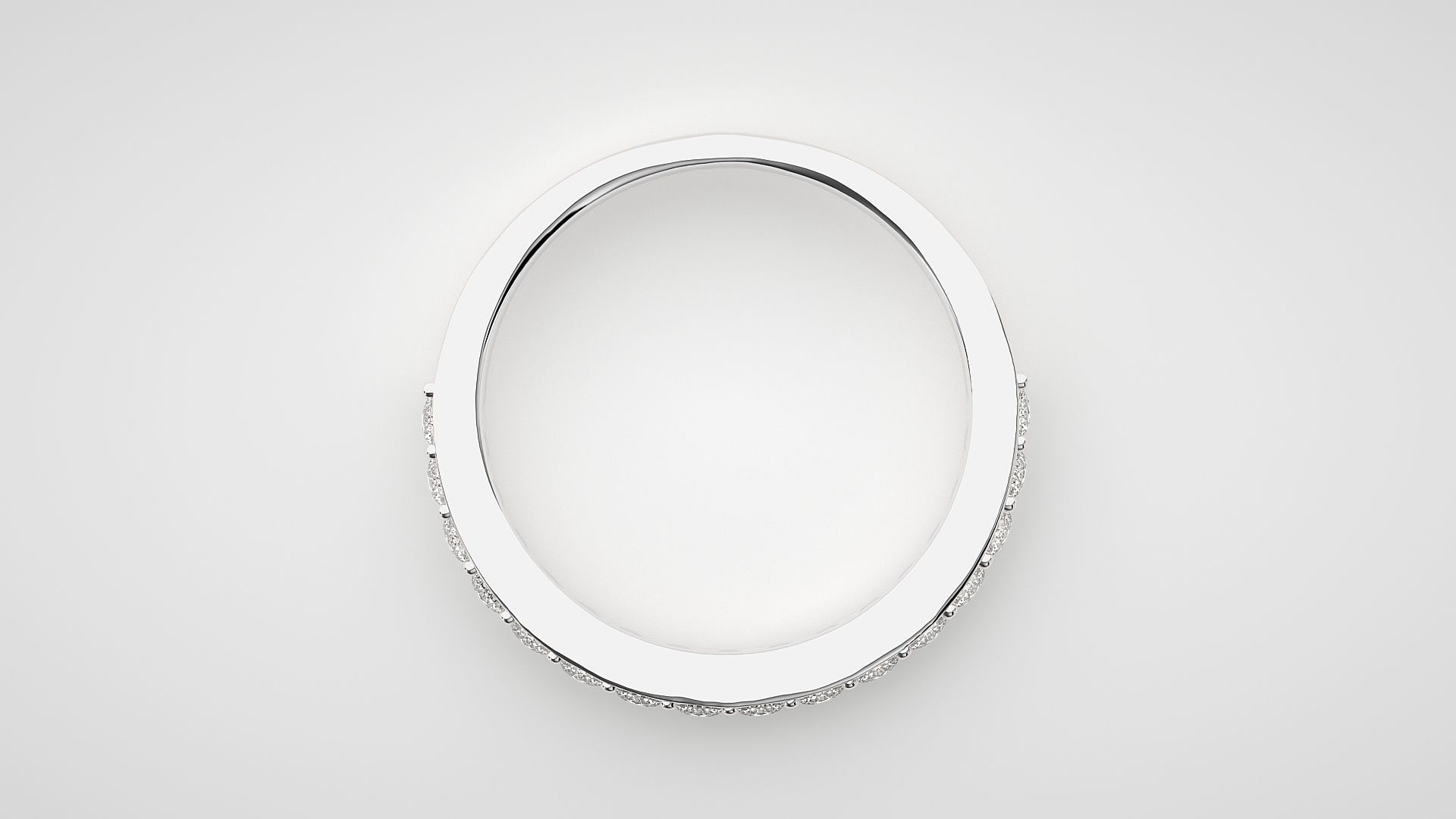 Eternity Band Diamond Ring 3dm stl render detail 3D print model_5