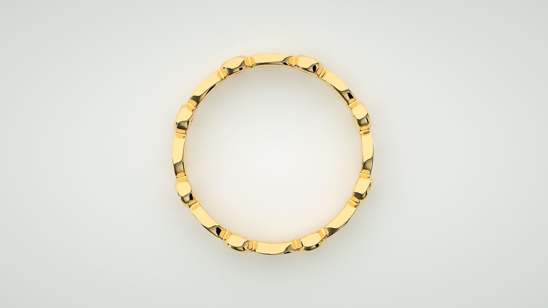 Eternity Band Diamond Ring 3dm stl render detail 3D print model_8