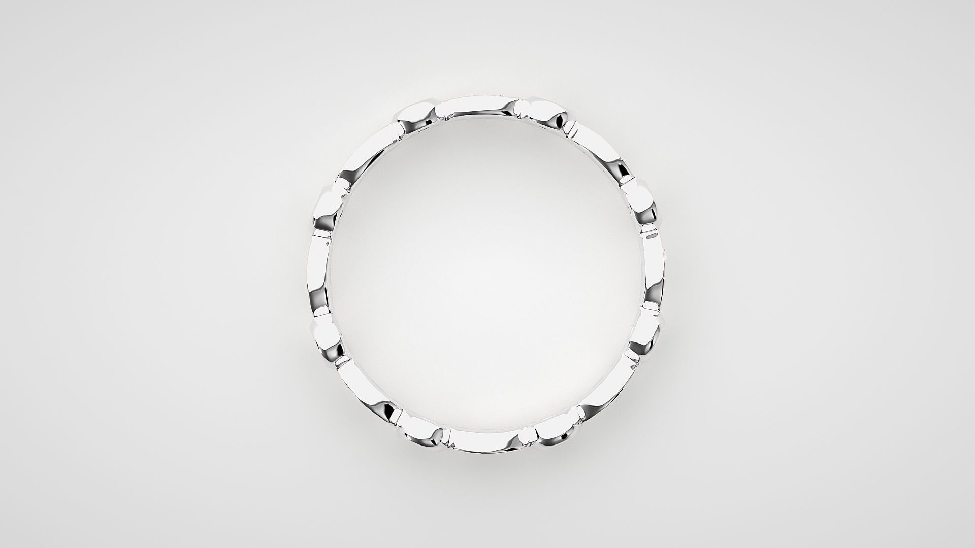 Eternity Band Diamond Ring 3dm stl render detail 3D print model_5