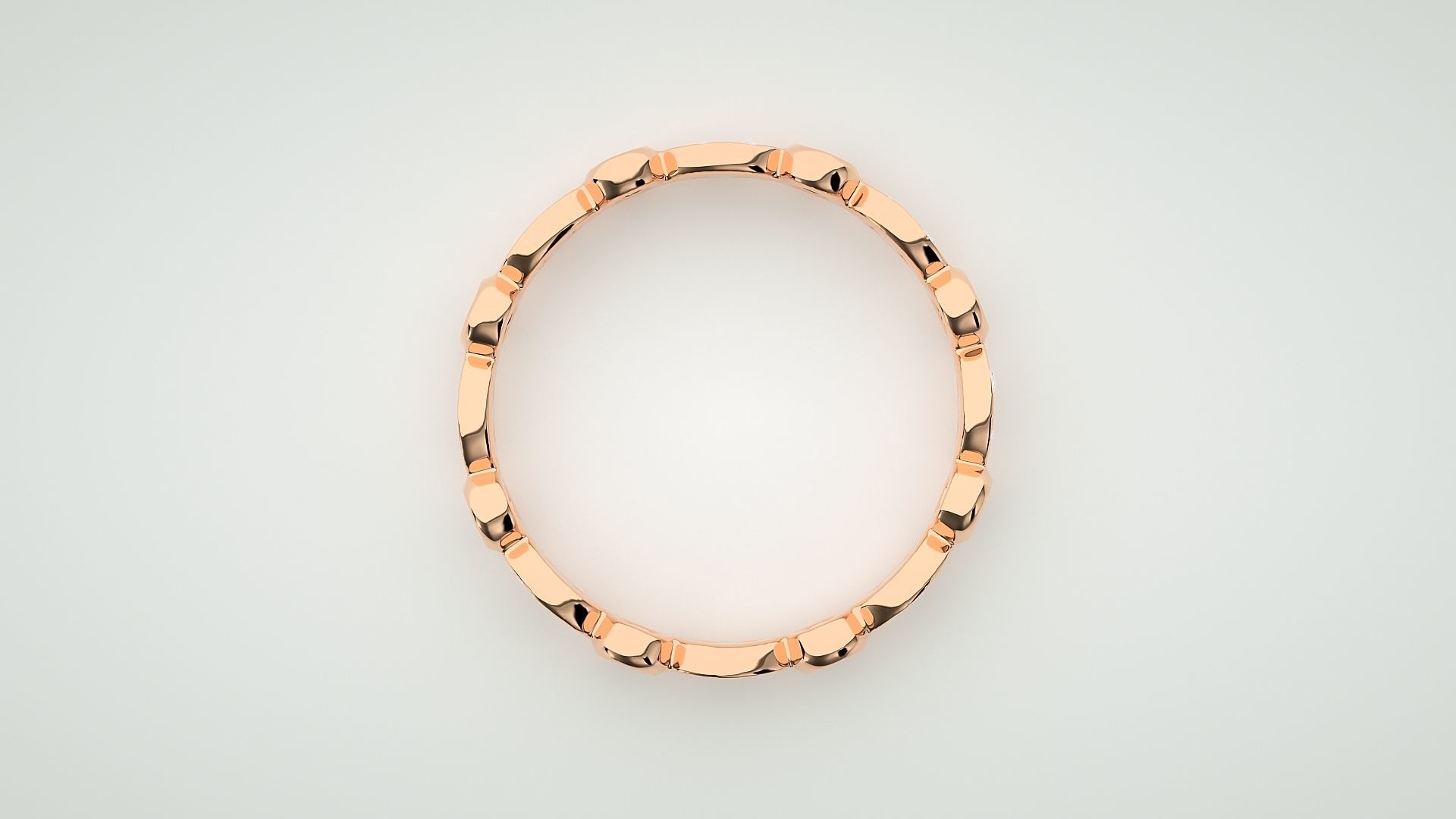 Eternity Band Diamond Ring 3dm stl render detail 3D print model_1