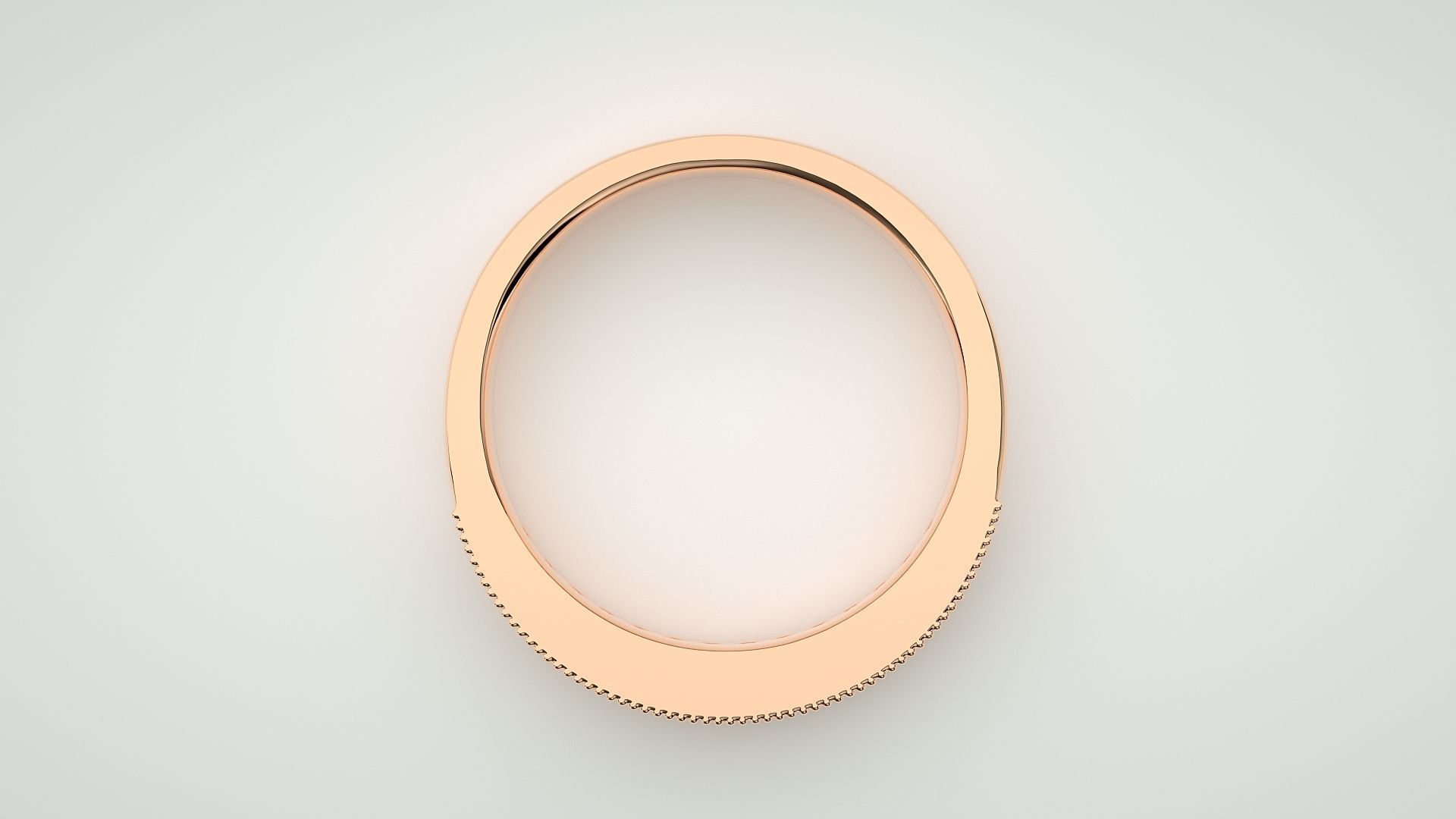 Princess Eternity Band Diamond Ring 3dm stl render detail 3D print model_1