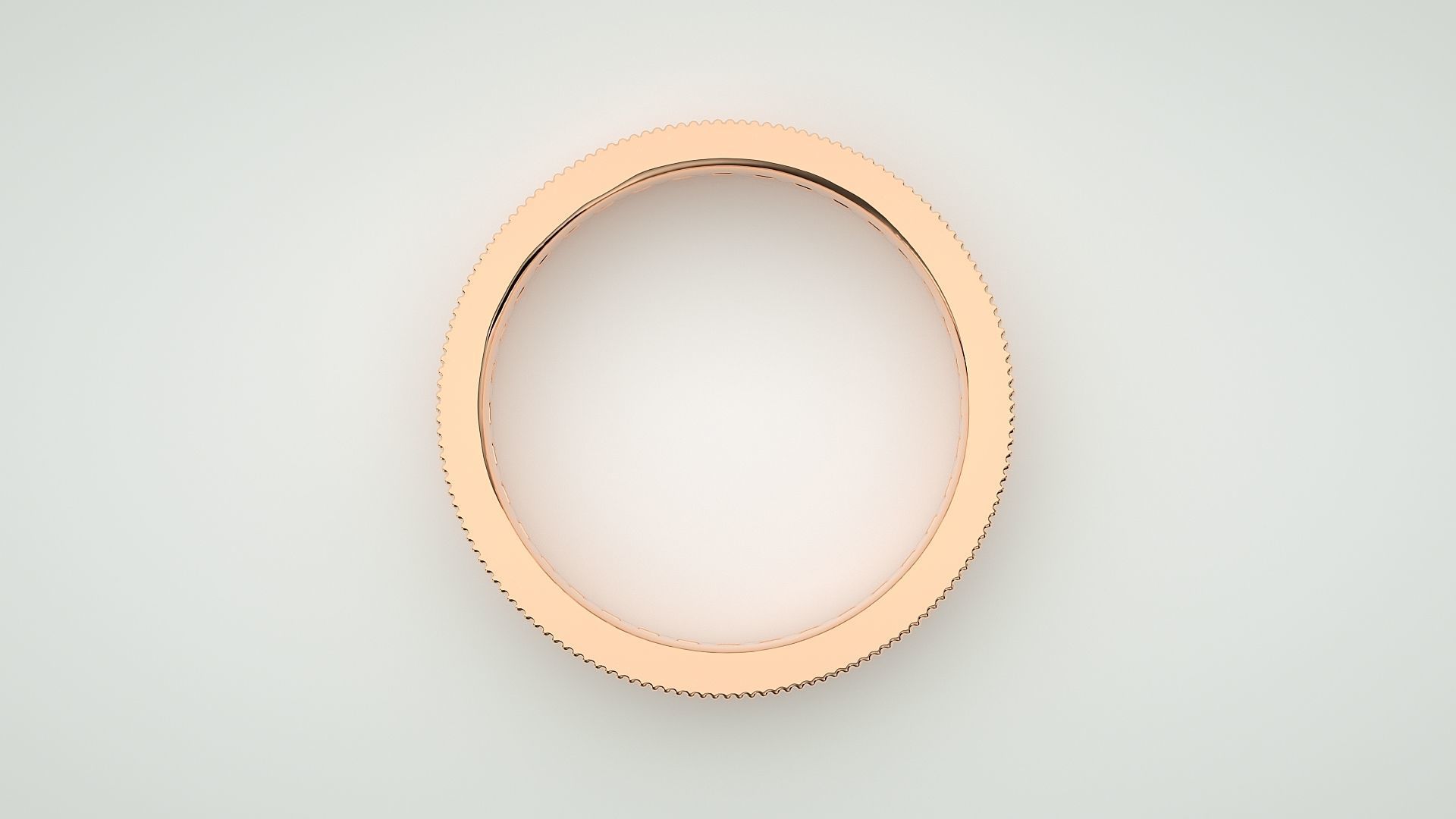 Princess Eternity Band Diamond Ring 3dm stl render detail 3D print model_1