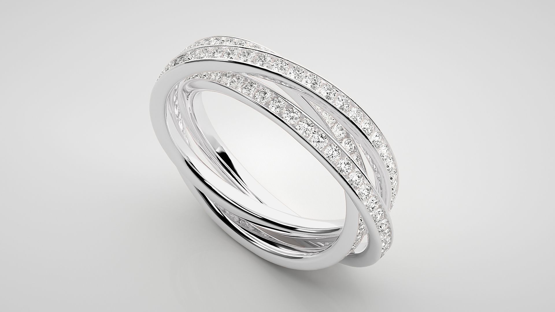 Stackable Diamond Ring 3dm stl render detail 3D print model_6