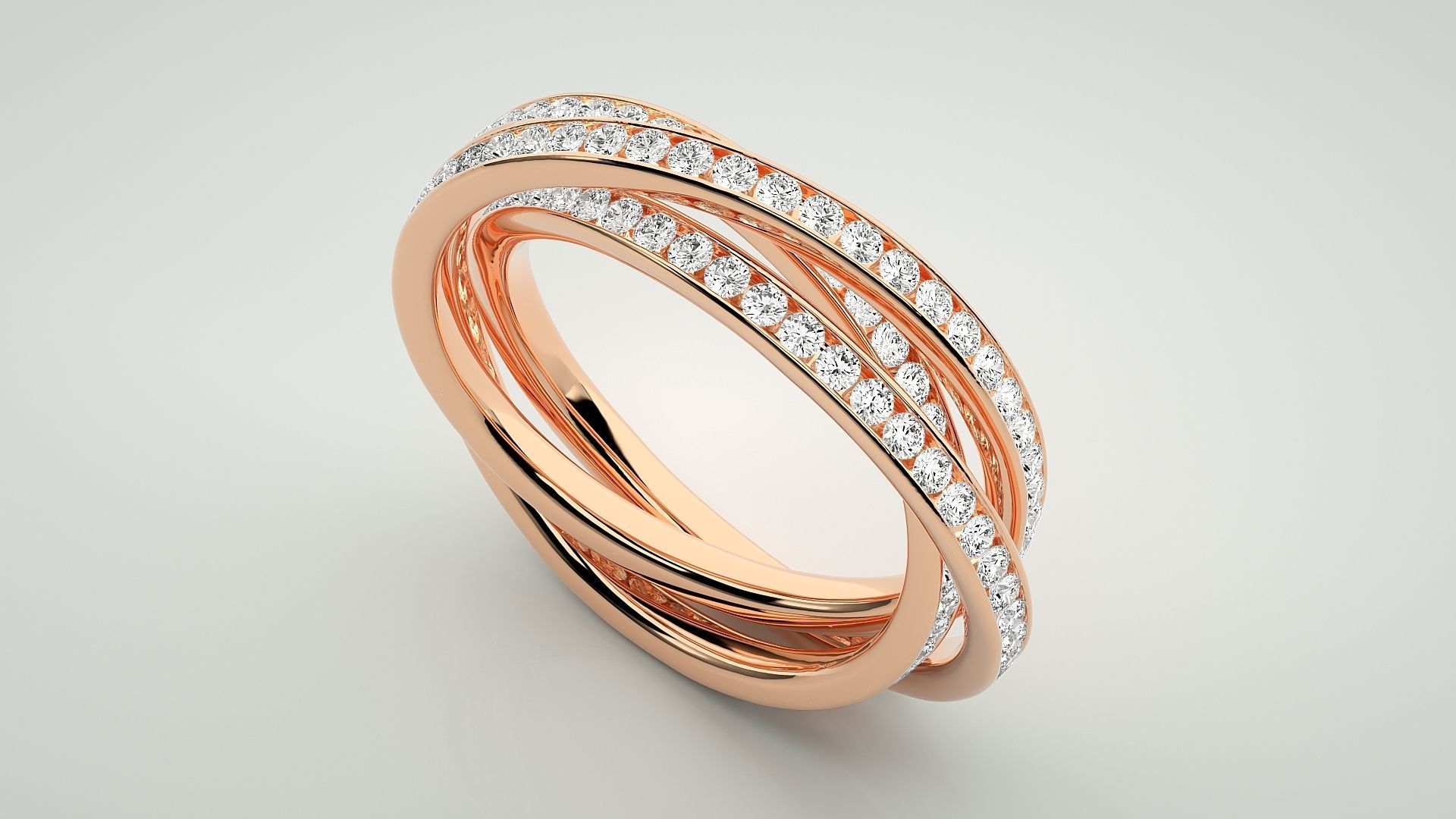 Stackable Diamond Ring 3dm stl render detail 3D print model_2