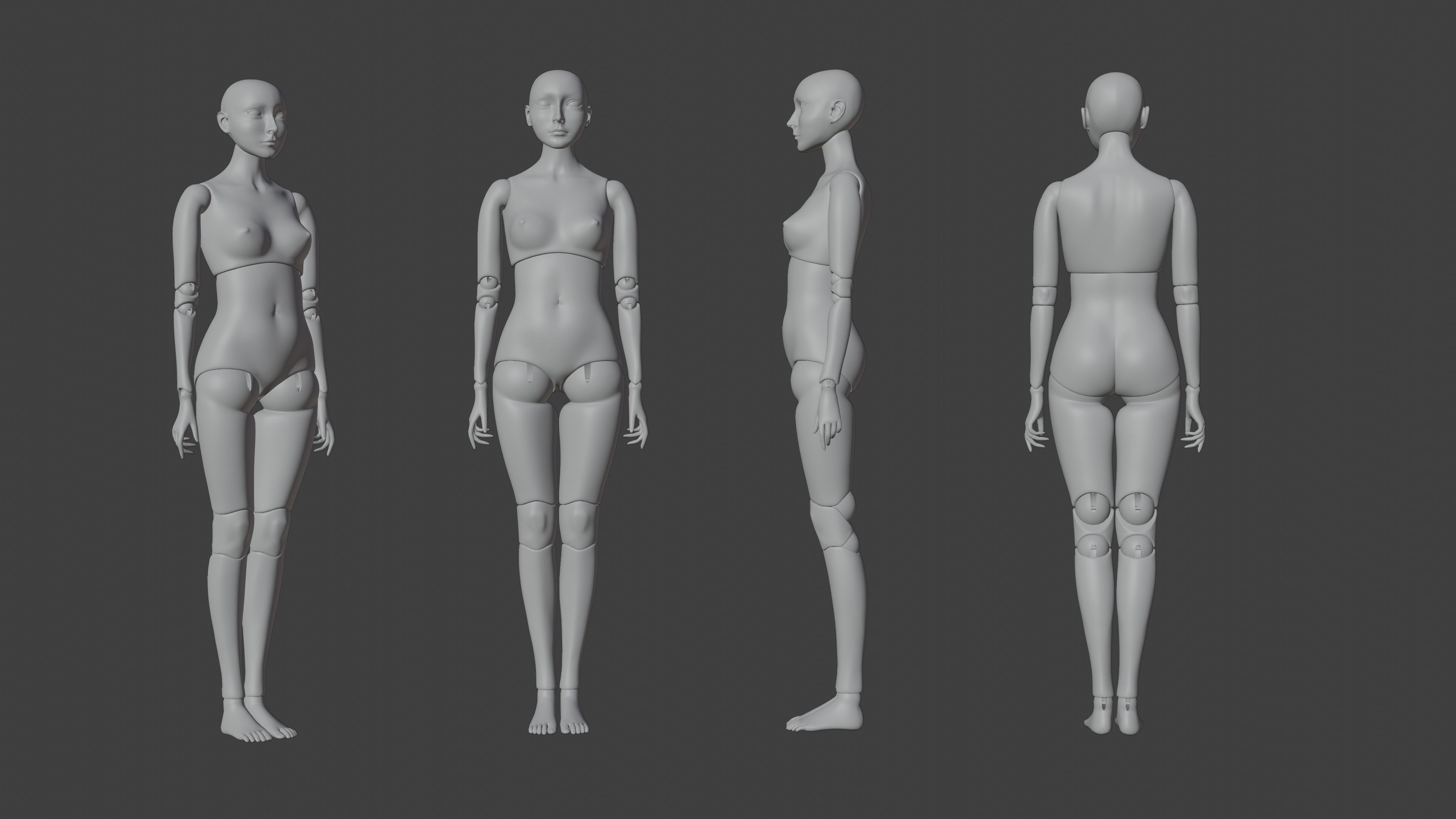Ball Jointed Doll 3D print model_7