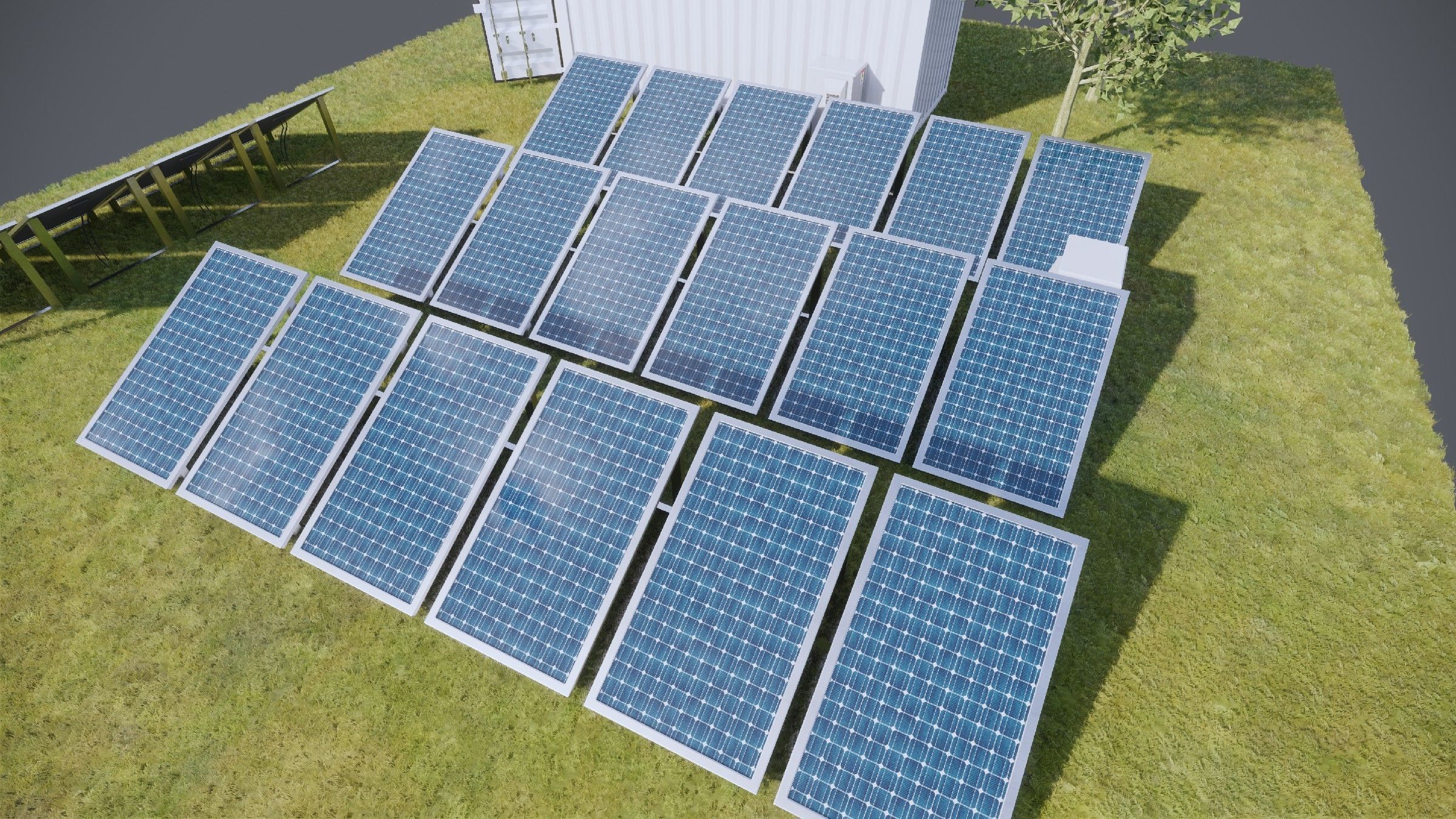 Mining Farm Container with Solar Panel 3D model_7