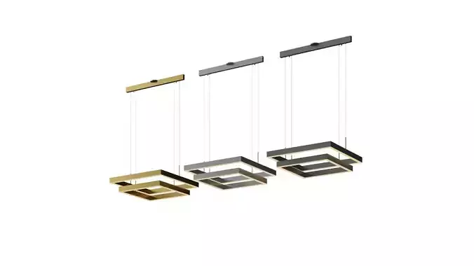 Prometheus Double Square Pendant by PageOne Lighting