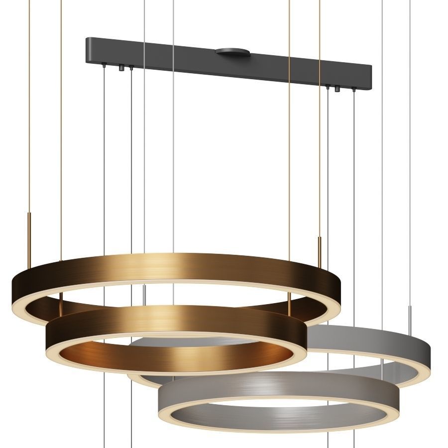 Prometheus Double Ring Pendant by PageOne Lighting 3D model_1