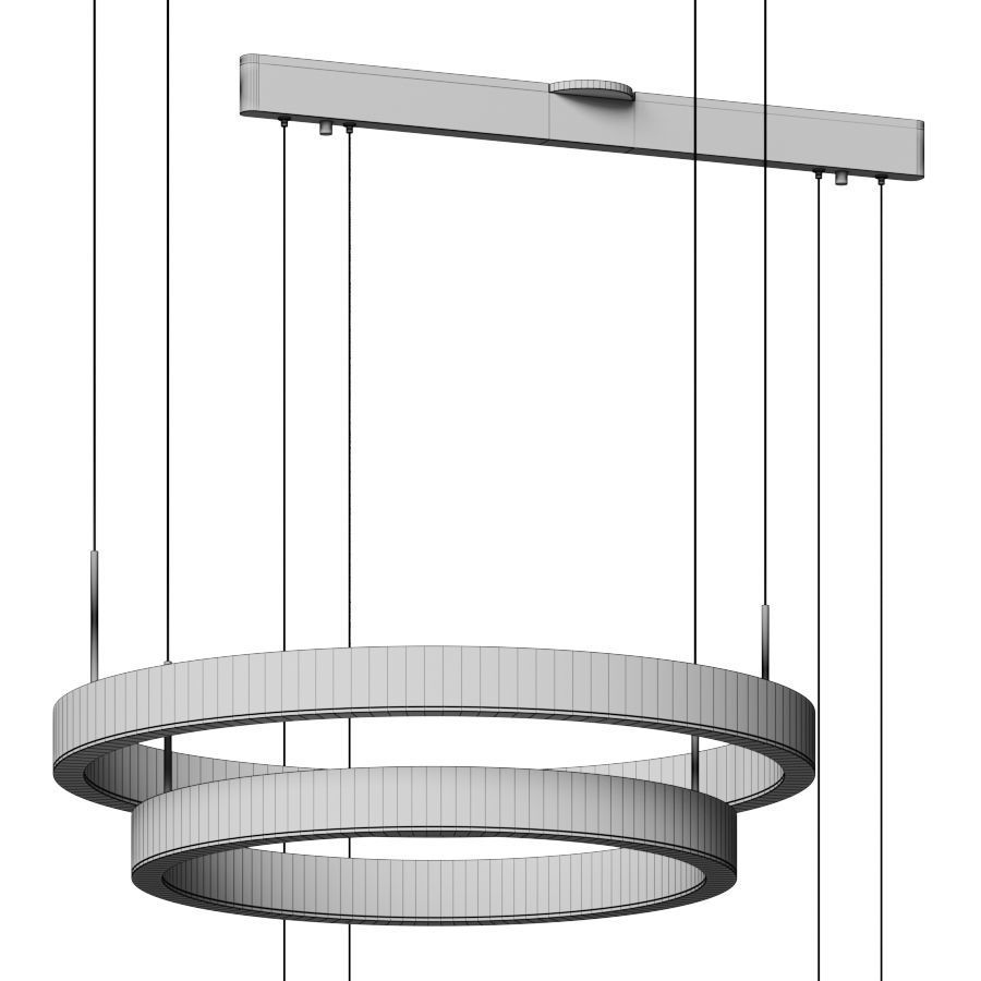 Prometheus Double Ring Pendant by PageOne Lighting 3D model_3