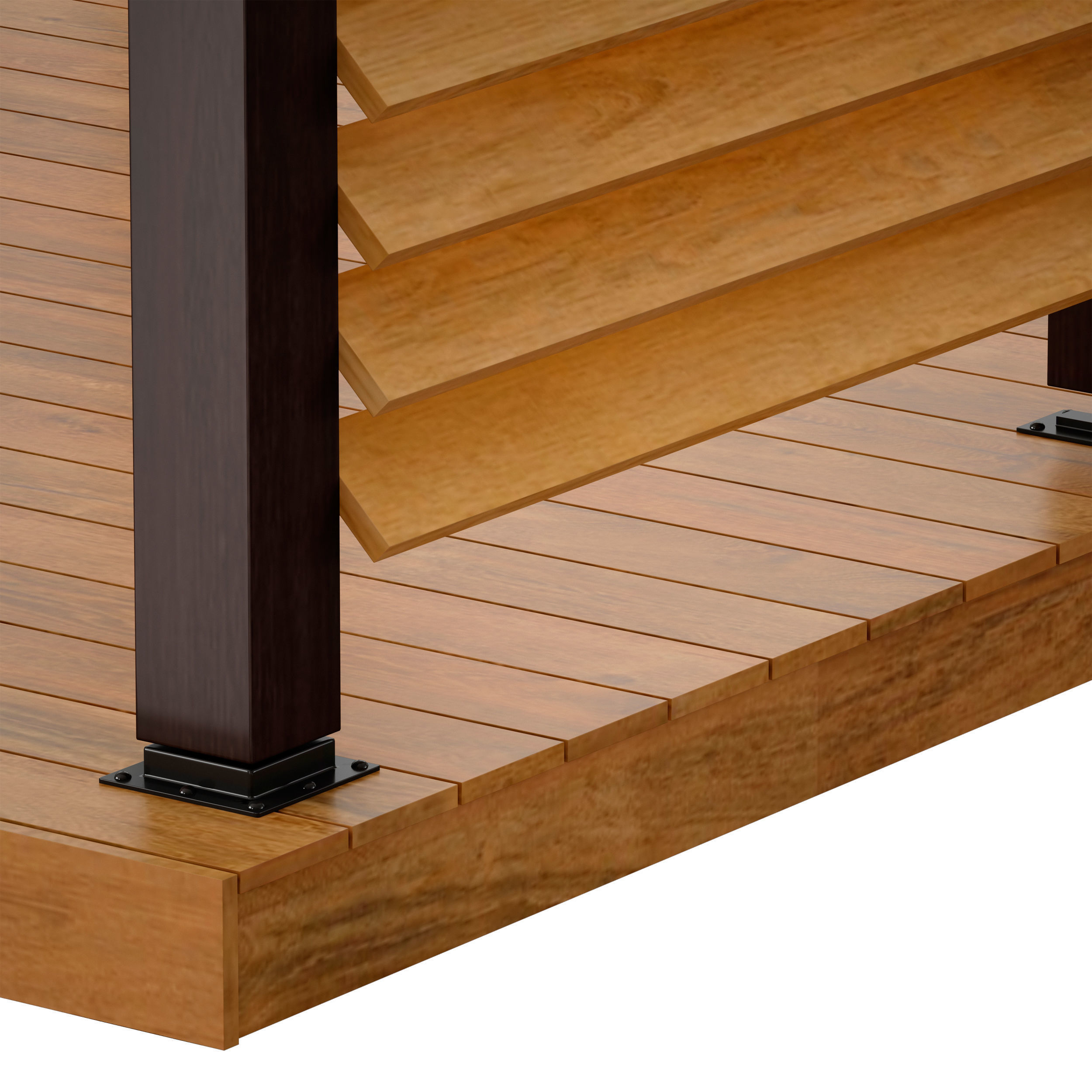 Wooden Rack Gazebo Pergola 3D model_8