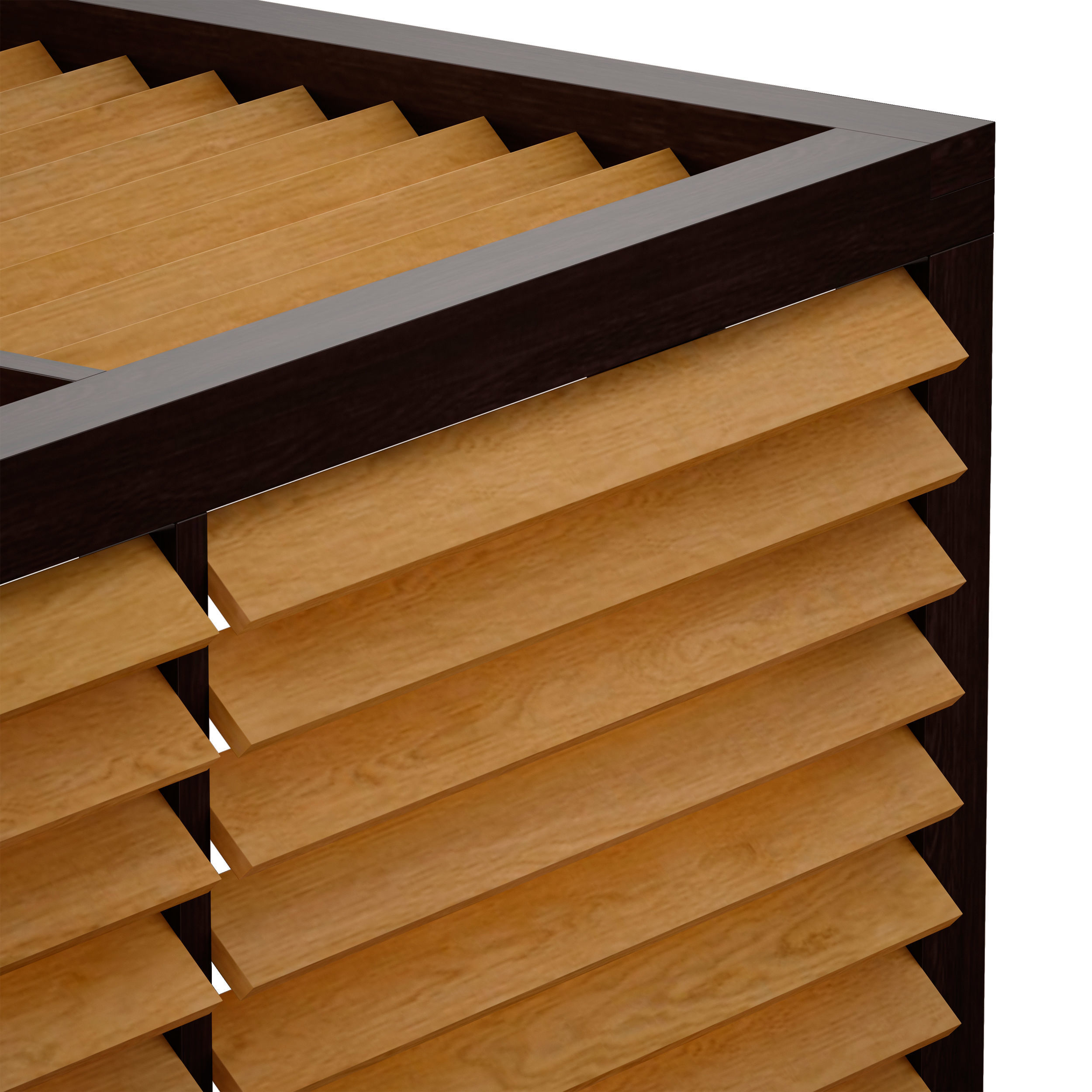 Wooden Rack Gazebo Pergola 3D model_9