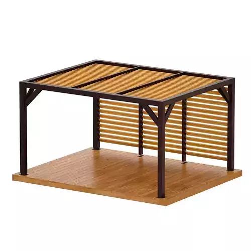 Wooden Rack Gazebo Pergola
