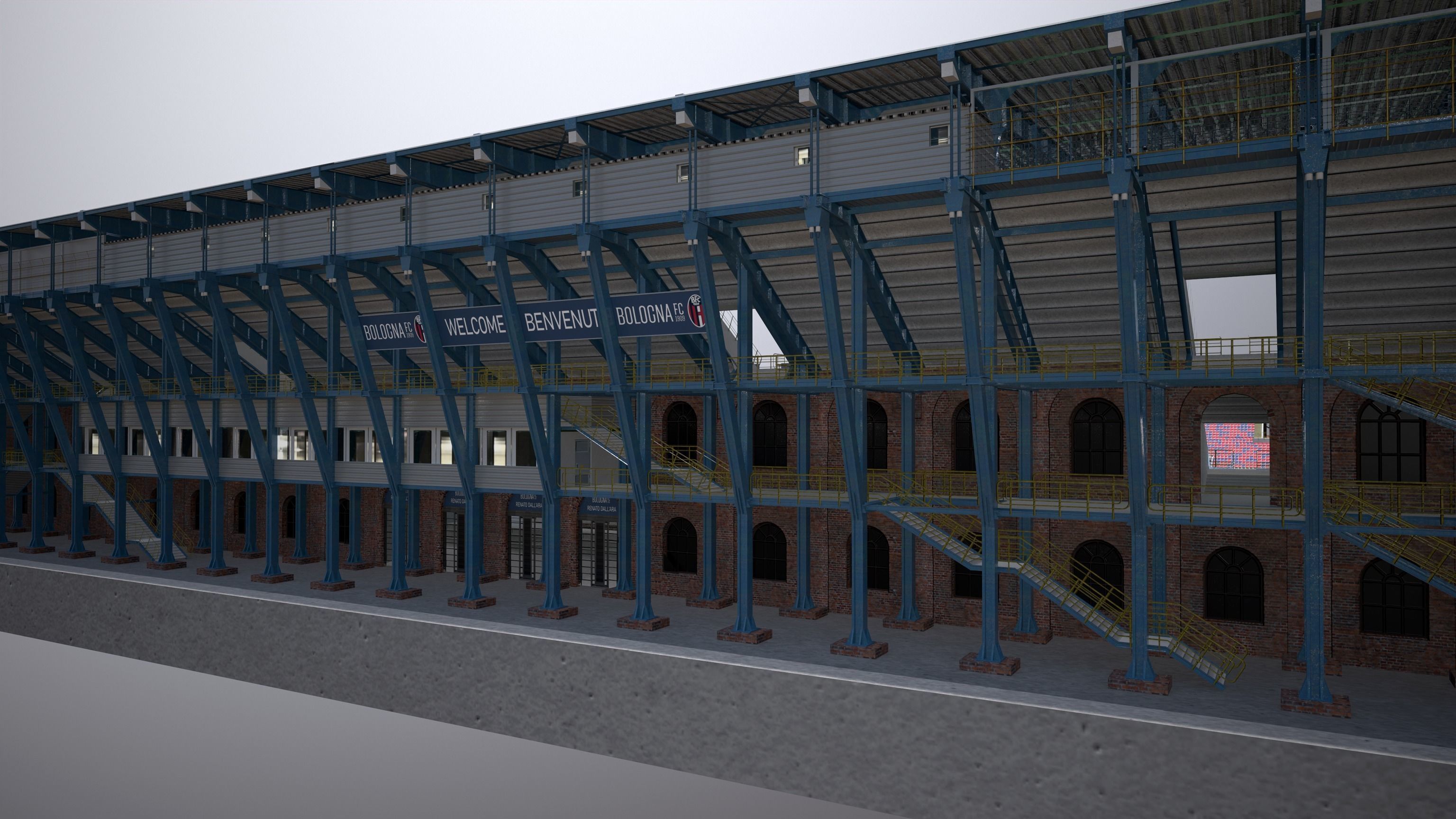 Stadio Renato Dall Ara PBR Game-Ready Low-poly 3D model_9