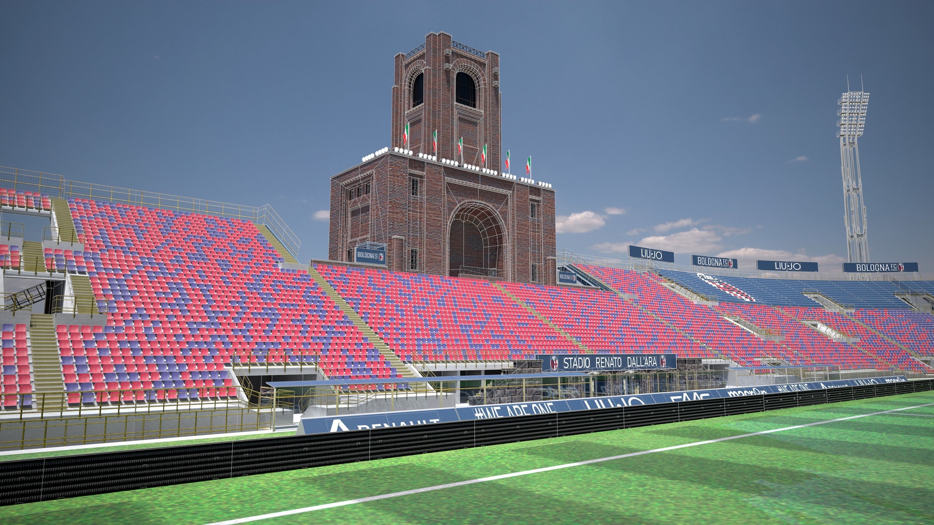 Stadio Renato Dall Ara PBR Game-Ready Low-poly 3D model_12