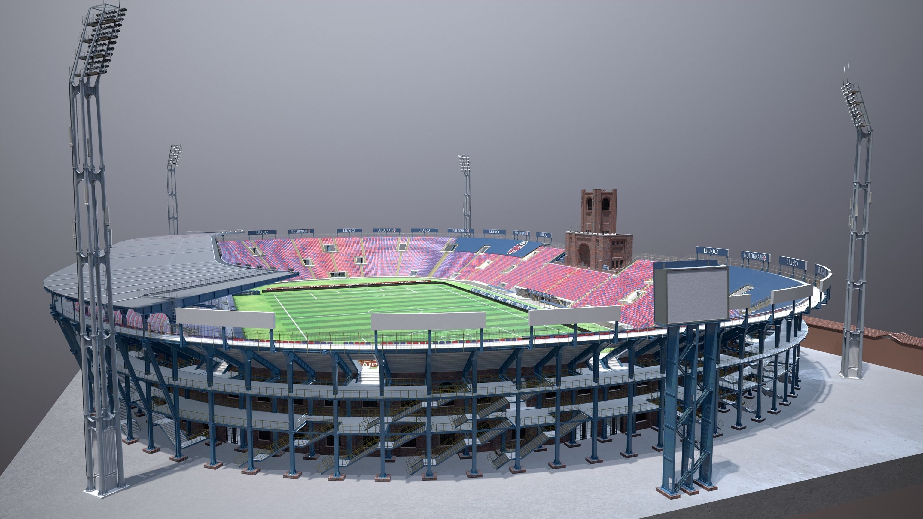 Stadio Renato Dall Ara PBR Game-Ready Low-poly 3D model_8