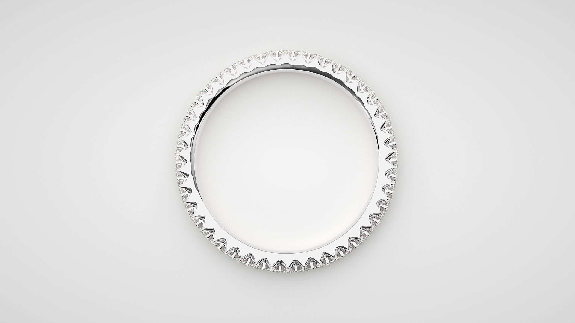 Eternity Band Diamond Ring 3dm stl render detail 3D print model_4