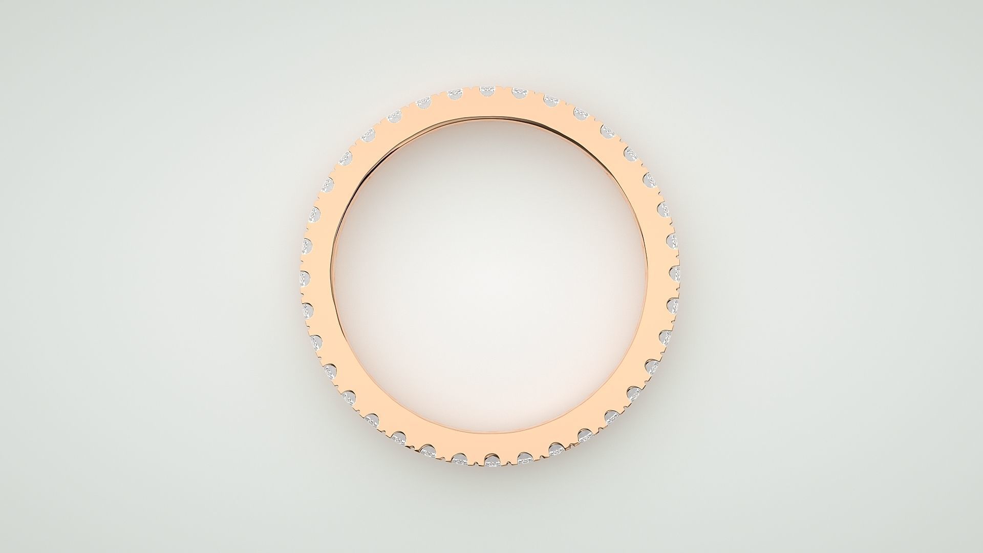 Eternity Band Diamond Ring 3dm stl render detail 3D print model_1