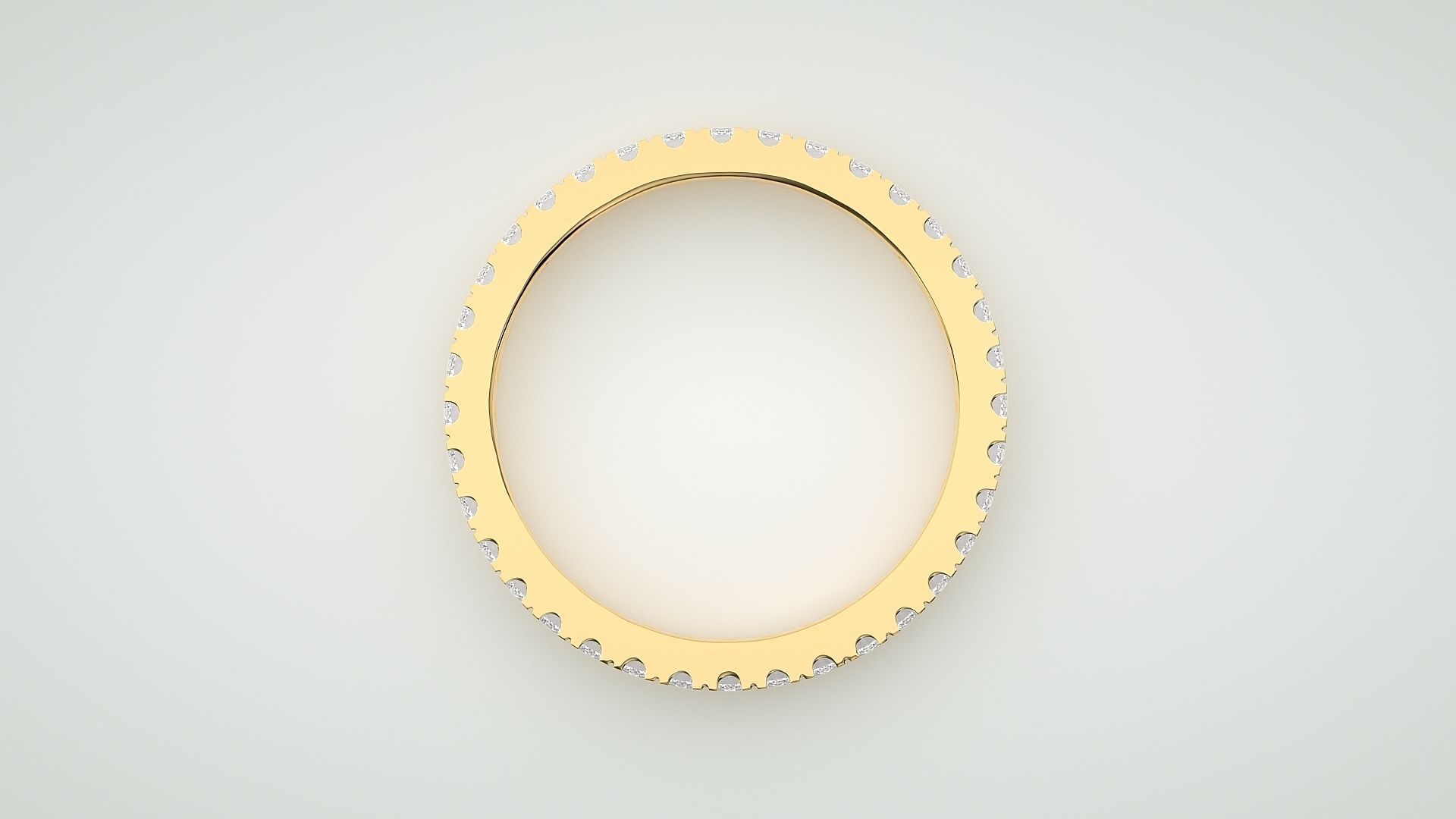 Eternity Band Diamond Ring 3dm stl render detail 3D print model_8