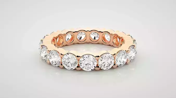 Eternity Band Diamond Ring 3dm stl render detail 3D print model Eternity Band Diamond Ring 3dm stl render detail 3D print model