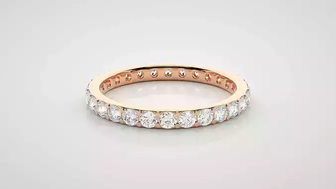 Eternity Band Diamond Ring 3dm stl render detail 3D print model Eternity Band Diamond Ring 3dm stl render detail 3D print model