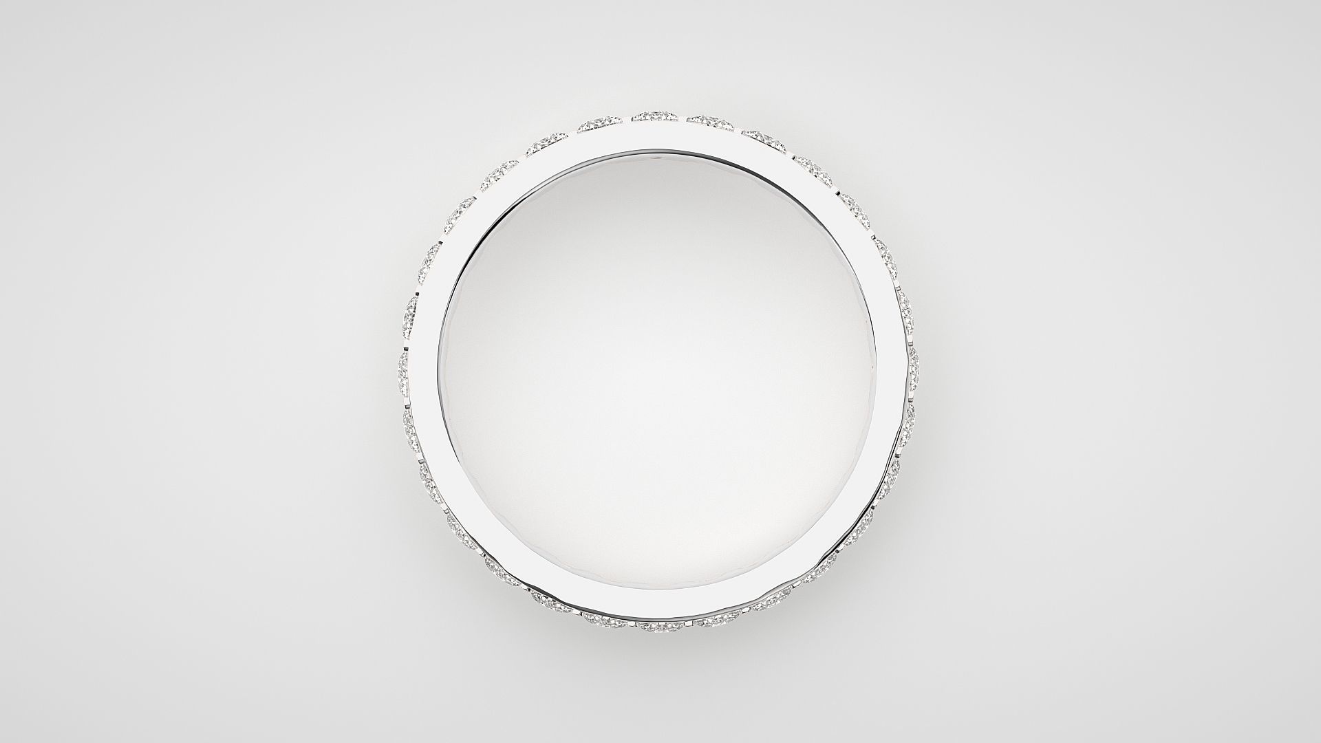 Eternity Band Diamond Ring 3dm stl render detail 3D print model_5