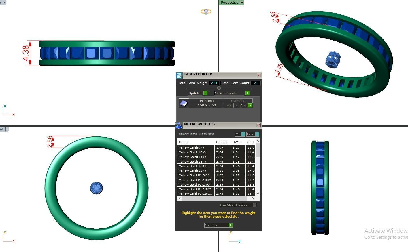 Eternity Band Diamond Ring 3dm stl render detail 3D print model_3
