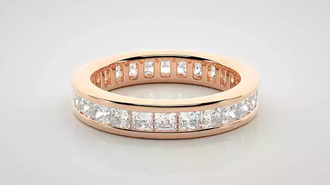Eternity Band Diamond Ring 3dm stl render detail 3D print model Eternity Band Diamond Ring 3dm stl render detail 3D print model