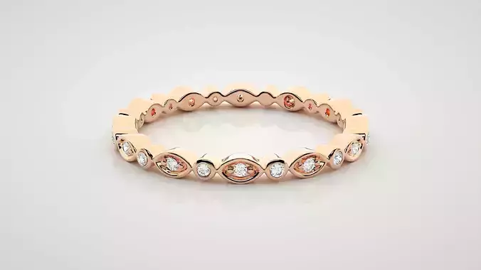 Eternity Band Diamond Ring 3dm stl render detail 3D print model Eternity Band Diamond Ring 3dm stl render detail 3D print model