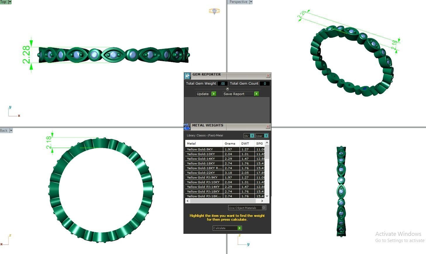 Eternity Band Diamond Ring 3dm stl render detail 3D print model_3