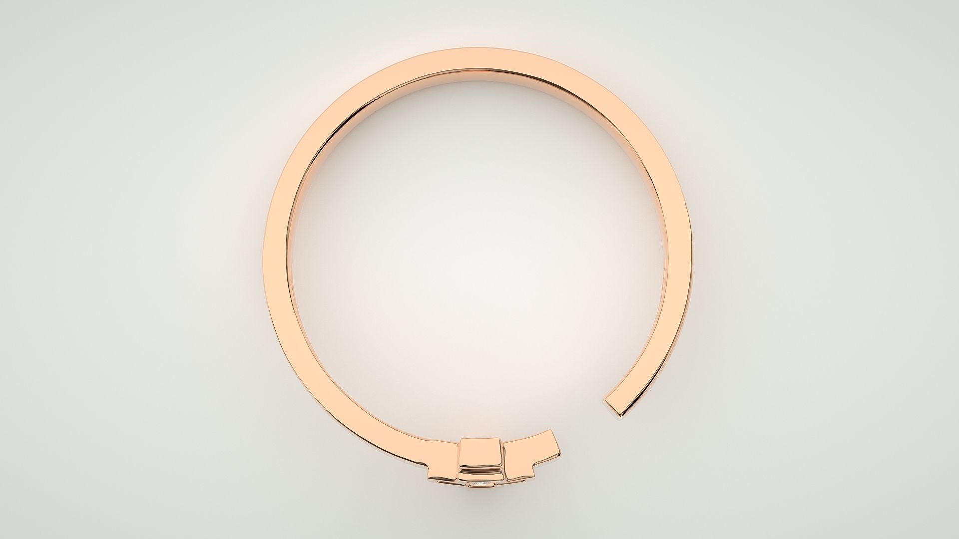 Cross Eternity Band Diamond Ring 3dm stl render detail 3D print model_1