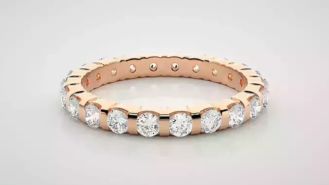 Eternity Band Diamond Ring 3dm stl render detail