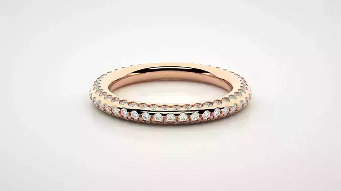 Eternity Band Diamond Ring 3dm stl render detail 3D print model Eternity Band Diamond Ring 3dm stl render detail 3D print model