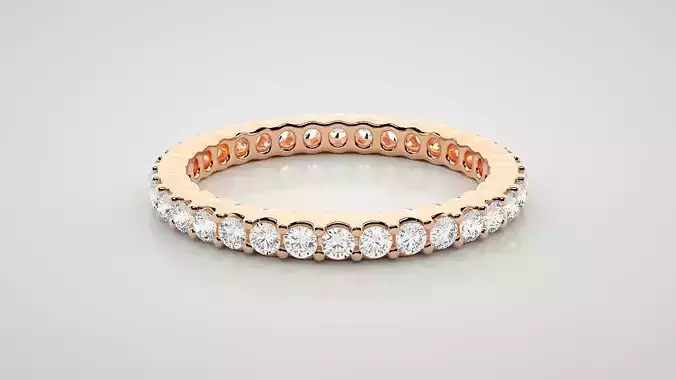 Eternity Band Diamond Ring 3dm stl render detail