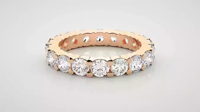 Eternity Band Diamond Ring 3dm stl render detail