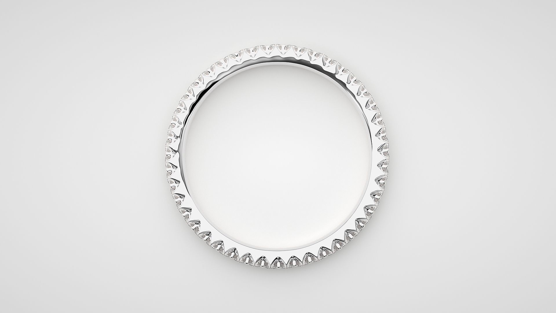 Eternity Band Diamond Ring 3dm stl render detail 3D print model_5