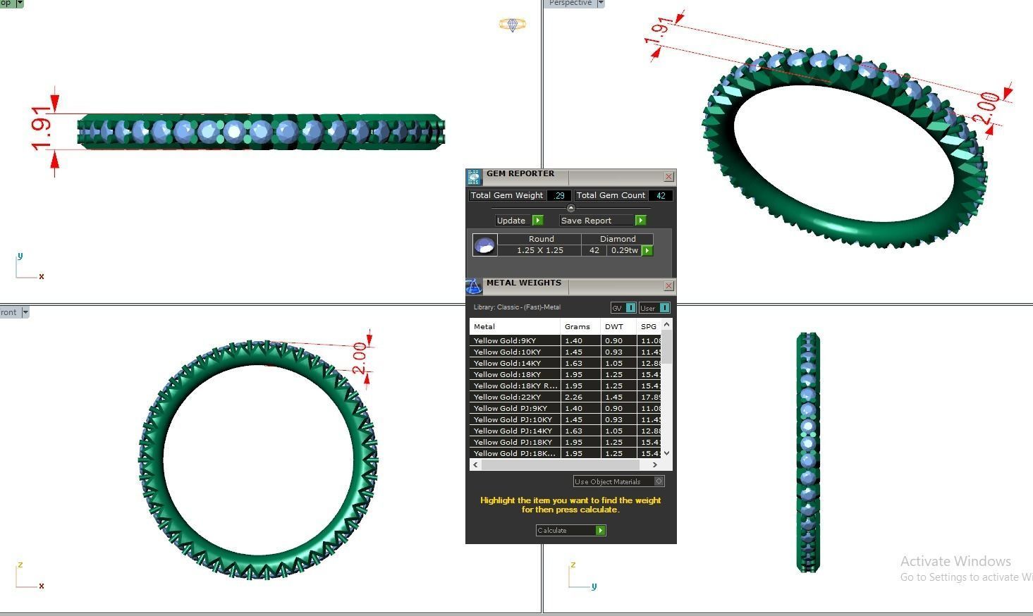 Eternity Band Diamond Ring 3dm stl render detail 3D print model_3