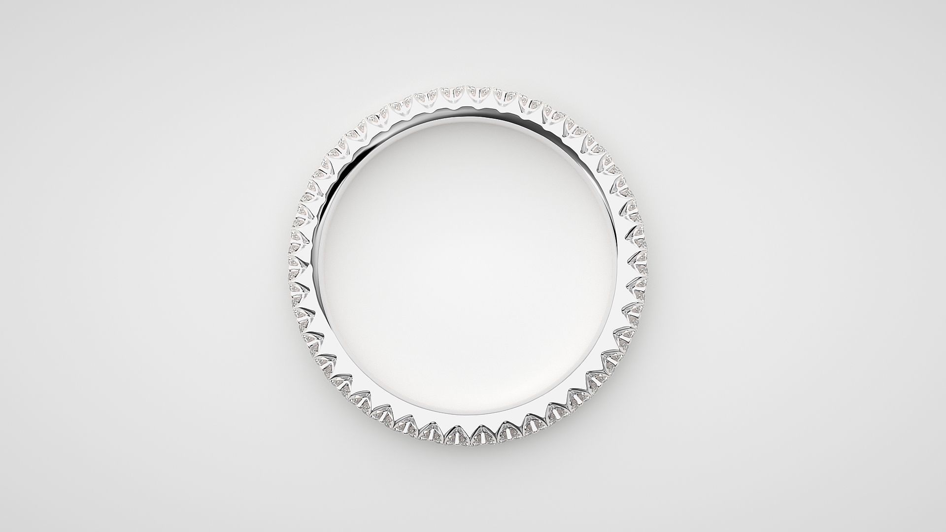 Eternity Band Diamond Ring 3dm stl render detail 3D print model_5