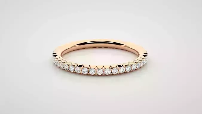Eternity Band Diamond Ring 3dm stl render detail