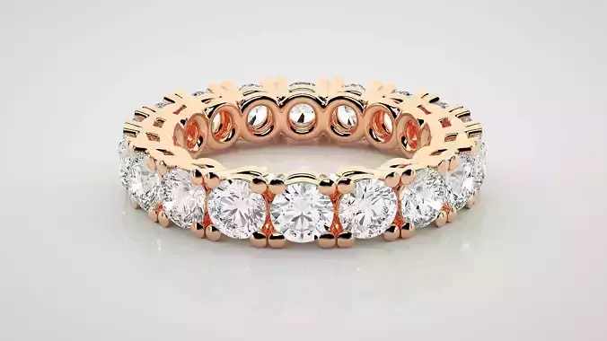 Eternity Band Diamond Ring 3dm stl render detail