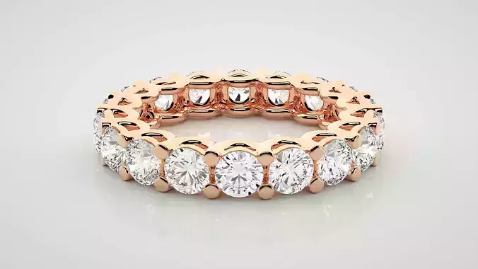 Eternity Band Diamond Ring 3dm stl render detail