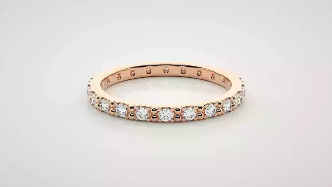 Eternity Band Diamond Ring 3dm stl render detail