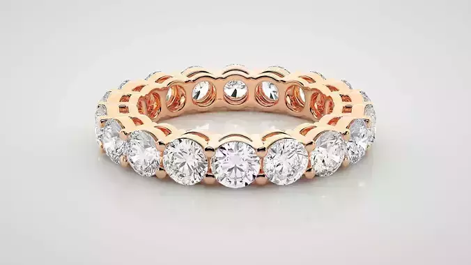 Eternity Band Diamond Ring 3dm stl render detail